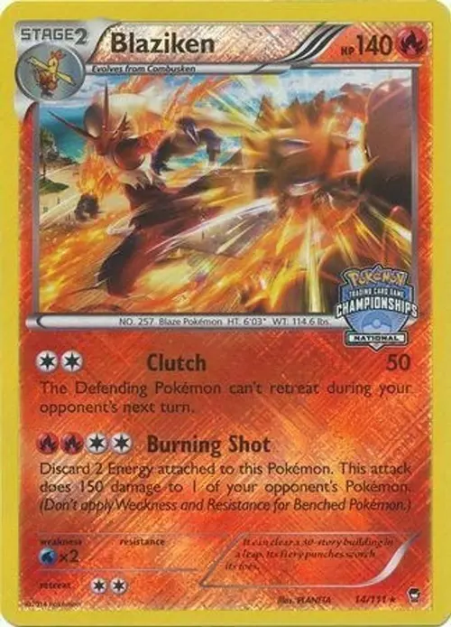 Blaziken - 14/111 (National Championships) card art