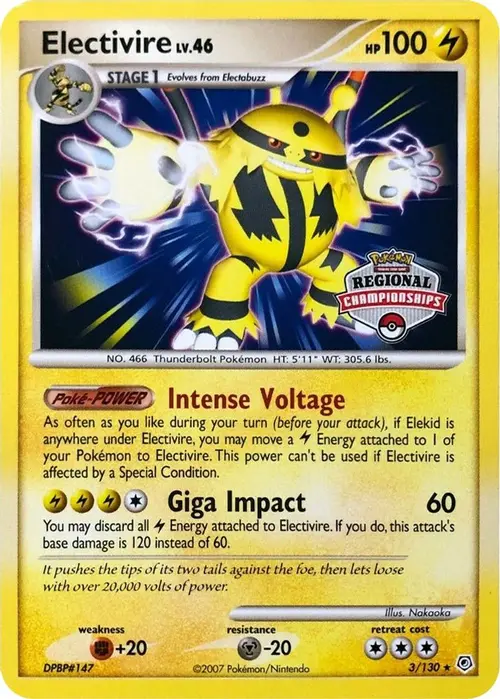 Electivire - 3/130 (Regional Championships) card art