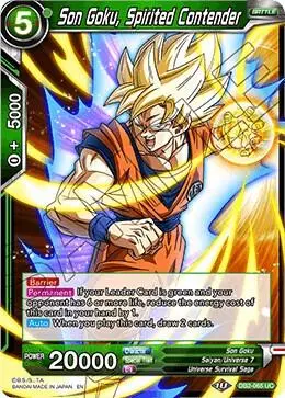Son Goku, Spirited Contender card art