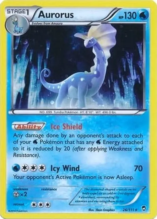 Aurorus - 26/111 (Cosmos Holo) card art