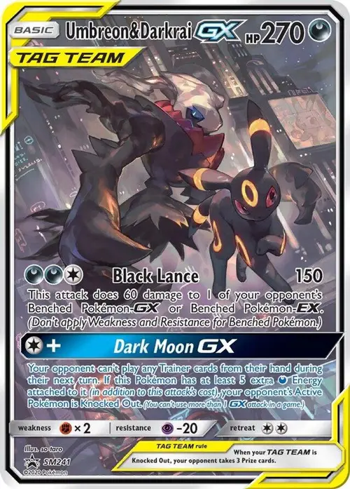 Umbreon & Darkrai GX - SM241 card art