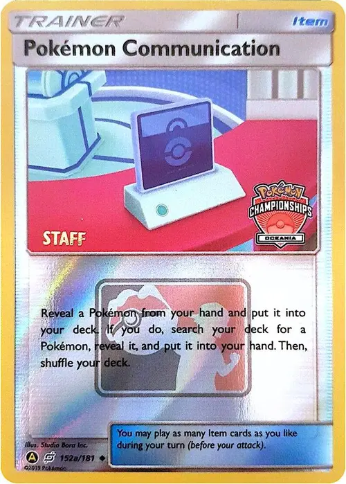Pokemon Communication - 152a/152 (Oceania Championships) [Staff] card art