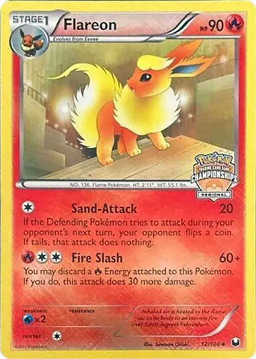 Flareon - 12/108 (Regional Championships) card art