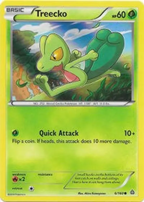 Treecko - 6/160 (Sheen Holo) card art