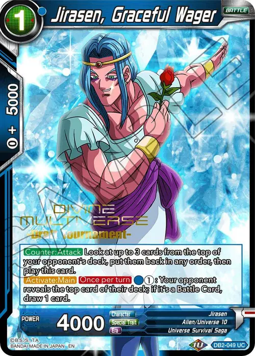 Jirasen, Graceful Wager (Divine Multiverse Draft Tournament) card art
