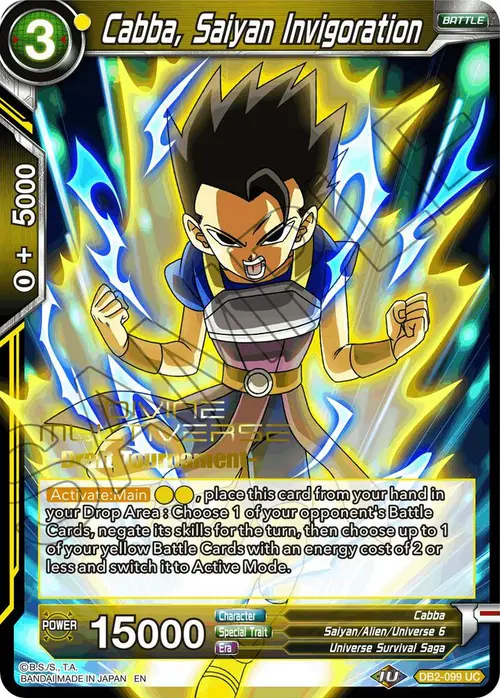 Cabba, Saiyan Invigoration (Divine Multiverse Draft Tournament) card art
