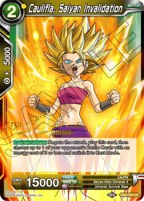 Caulifla, Saiyan Invalidation (Divine Multiverse Draft Tournament) card art