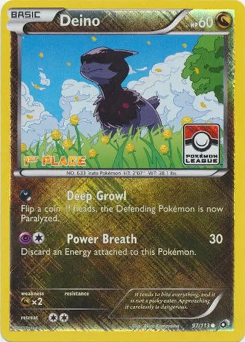 Deino - 97/113 (Pokemon League) [1st Place] card art