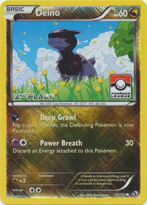 Deino - 97/113 (Pokemon League) [2nd Place] card art
