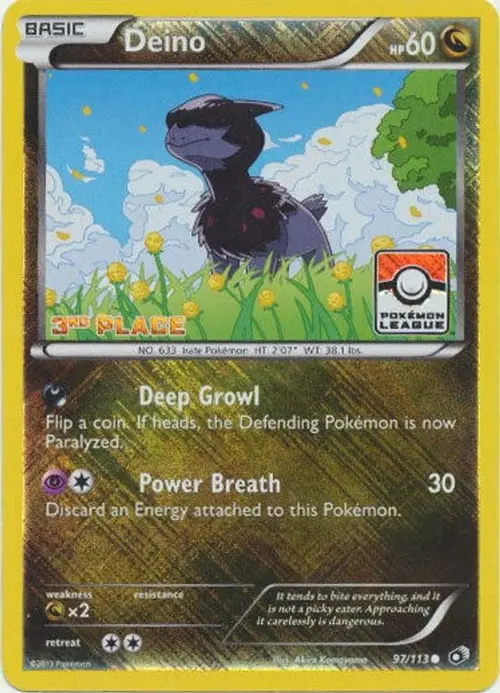 Deino - 97/113 (Pokemon League) [3rd Place] card art