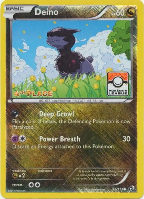 Deino - 97/113 (Pokemon League) [4th Place] card art