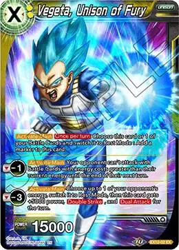 Vegeta, Unison of Fury card art