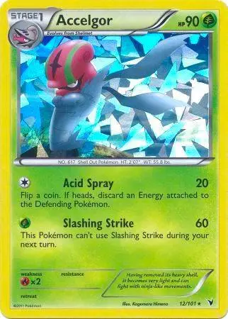 Accelgor - 12/101 (Cracked Ice Holo) card art