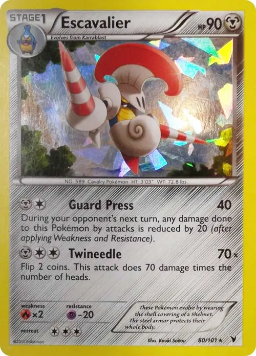 Escavalier - 80/101 (Cracked Ice Holo) card art