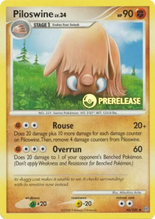 Piloswine - 46/100 (Prerelease) card art