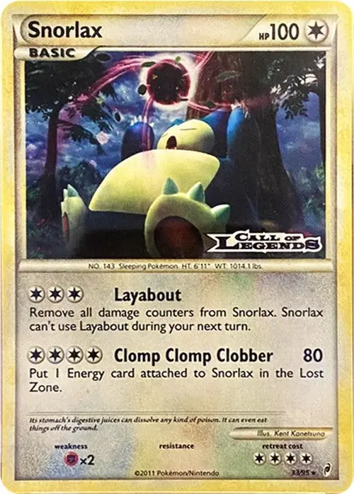 Snorlax - 33/95 (Prerelease) card art