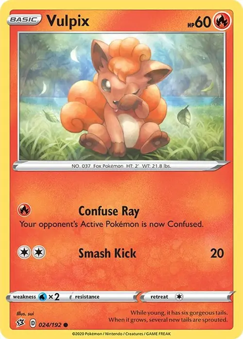 Vulpix card art