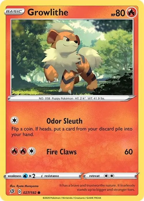 Growlithe card art