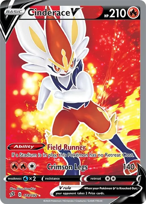 Cinderace V (Full Art) card art