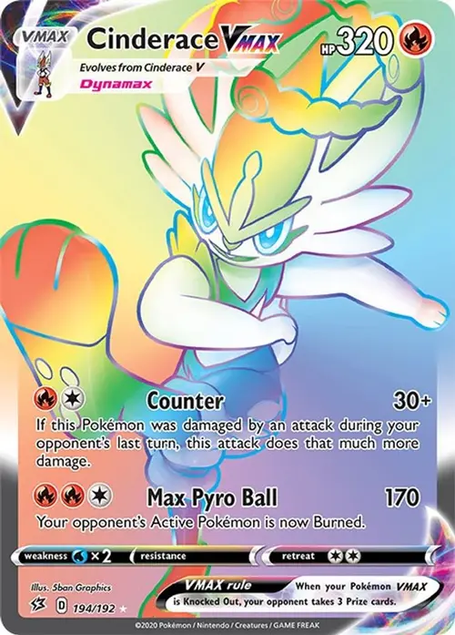 Cinderace VMAX (Secret) card art