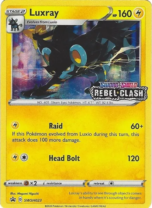 Luxray - SWSH023 (Prerelease) card art