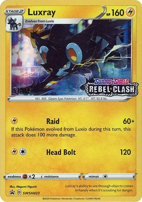 Luxray - SWSH023 (Prerelease) [Staff] card art
