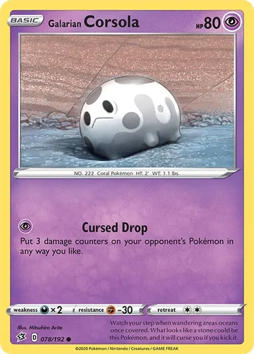 Galarian Corsola card art