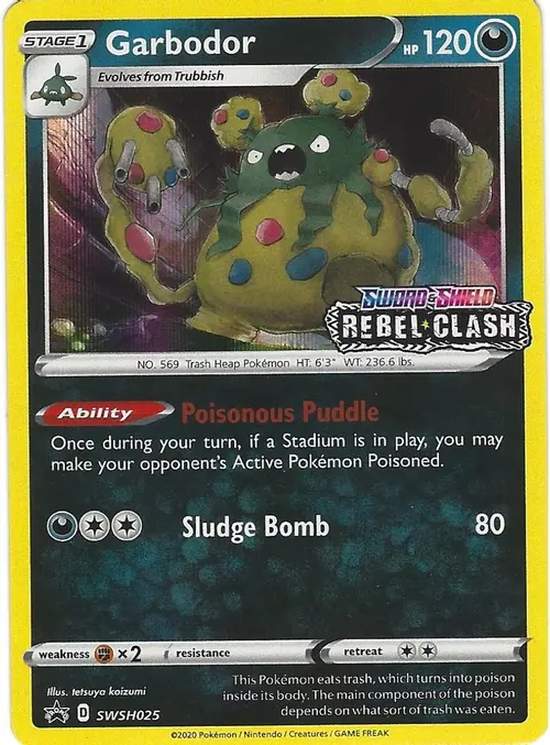 Garbodor - SWSH025 (Prerelease) card art
