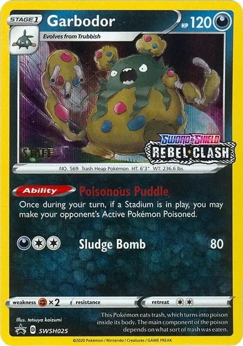 Garbodor - SWSH025 (Prerelease) [Staff] card art
