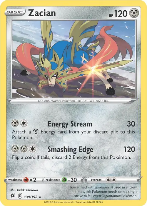 Zacian (Cracked Ice Holo) card art