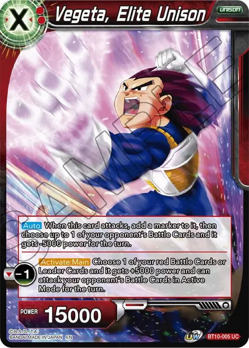 Vegeta, Elite Unison card art