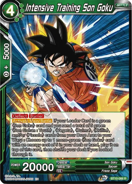 Intensive Training Son Goku card art