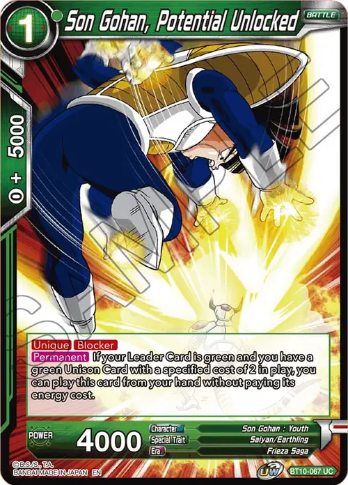 Son Gohan, Potential Unlocked card art