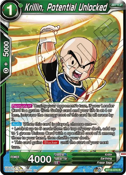 Krillin, Potential Unlocked card art