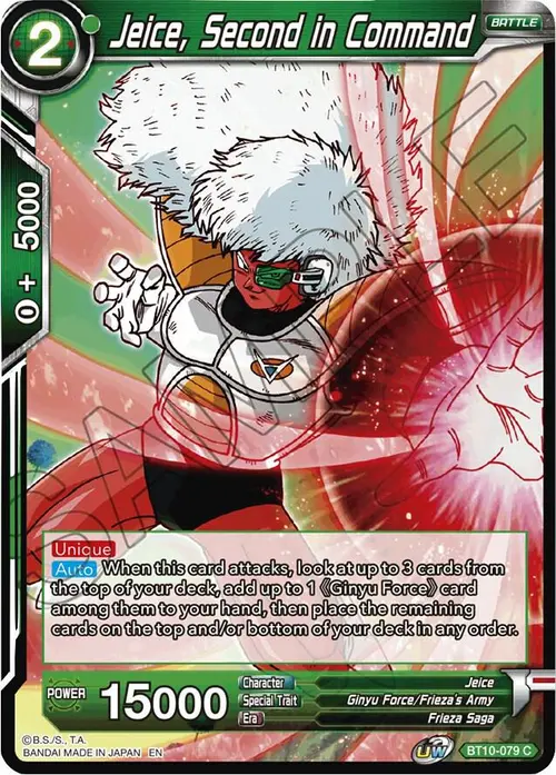 Jeice, Second in Command card art