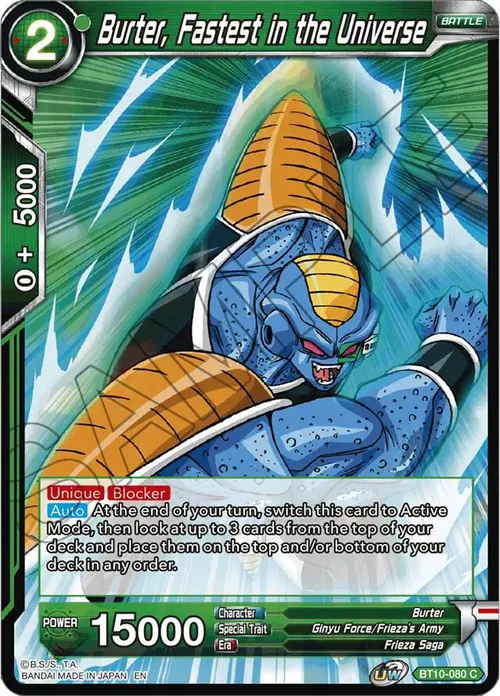 Burter, Fastest in the Universe card art