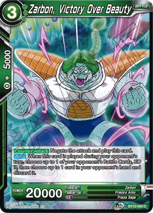 Zarbon, Victory Over Beauty card art