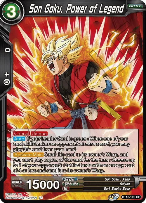 Son Goku, Power of Legend card art