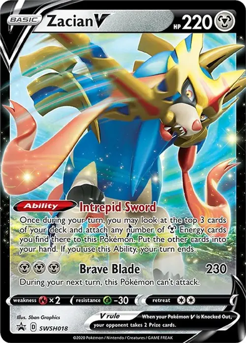 Zacian V - SWSH018 card art