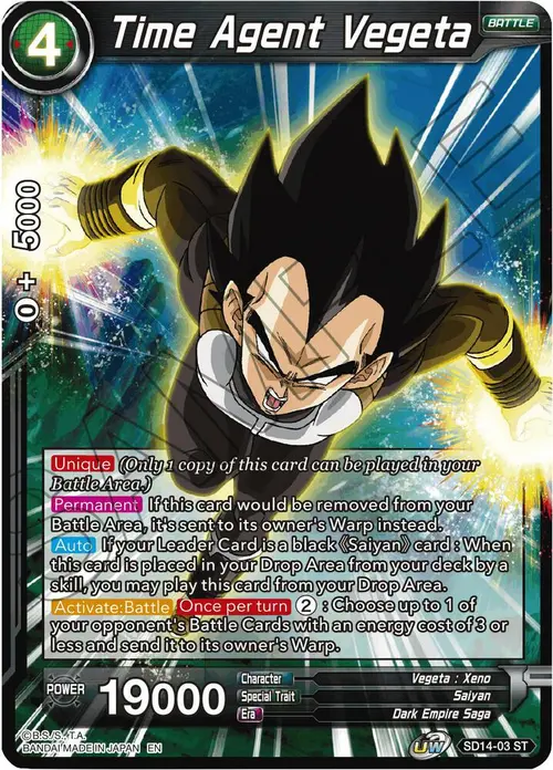 Time Agent Vegeta card art