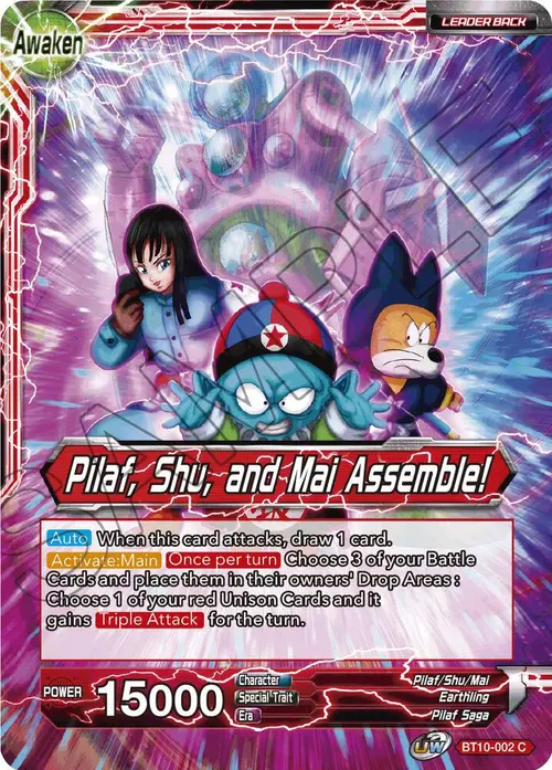 Pilaf // Pilaf, Shu, and Mai Assemble! card art