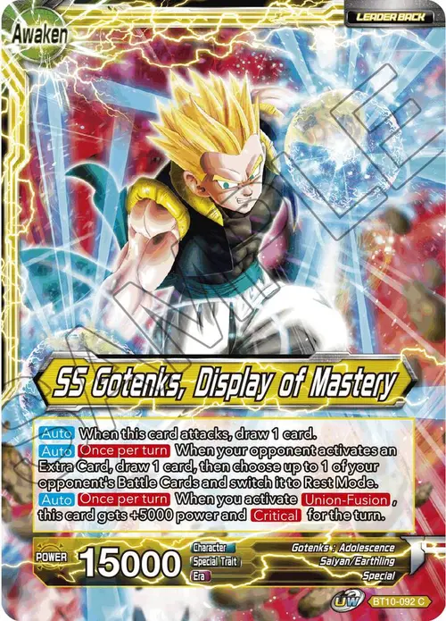Gotenks // SS Gotenks, Display of Mastery card art