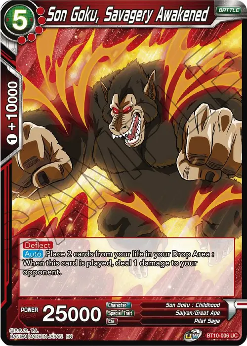 Son Goku, Savagery Awakened card art