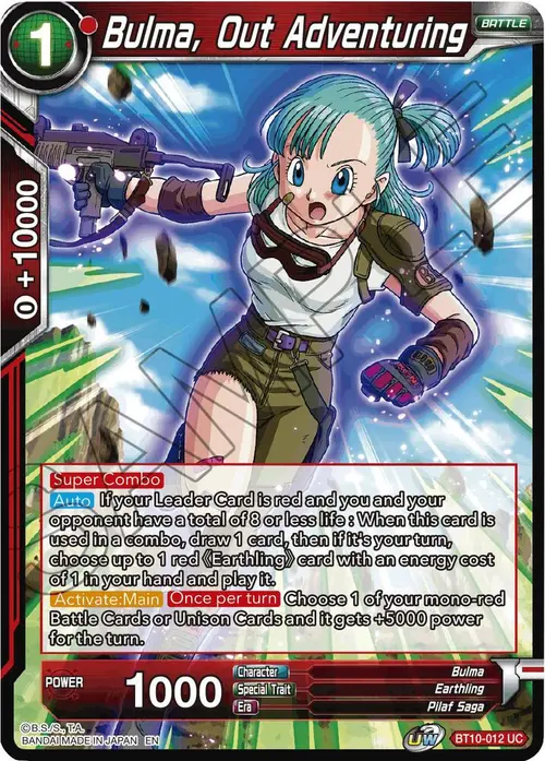 Bulma, Out Adventuring card art