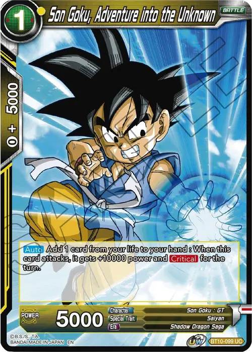Son Goku, Adventure into the Unknown card art