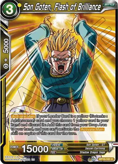 Son Goten, Flash of Brilliance card art