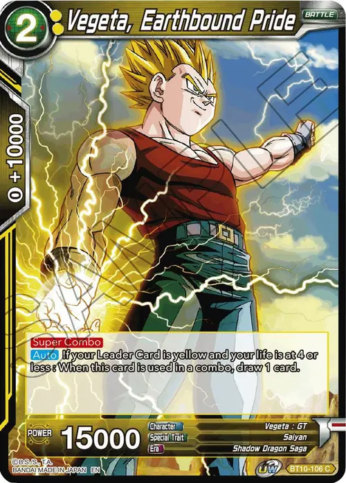 Vegeta, Earthbound Pride card art