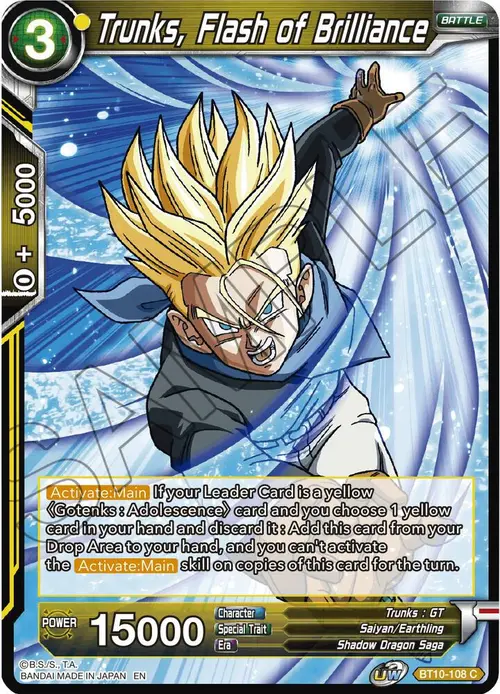 Trunks, Flash of Brilliance card art