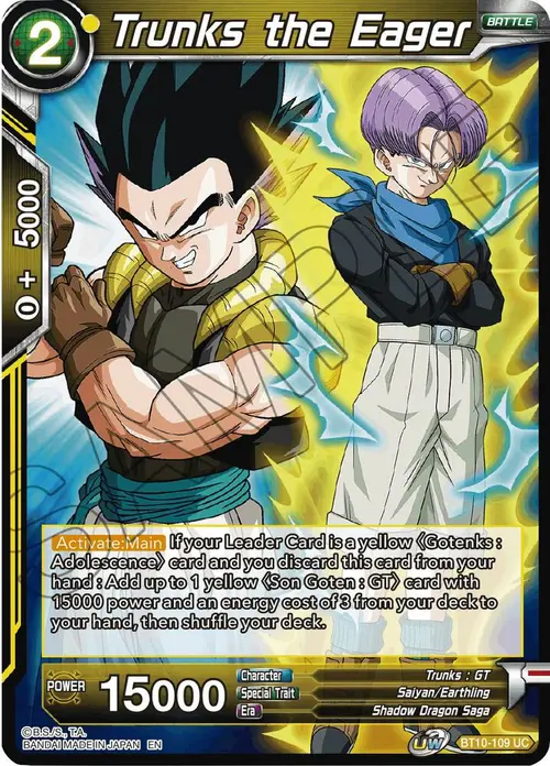 Trunks the Eager card art