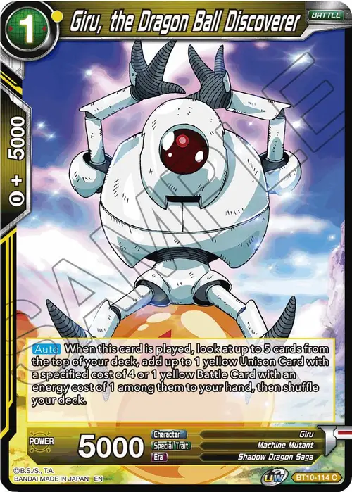 Giru, the Dragon Ball Discoverer card art